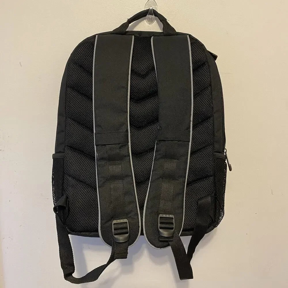 V7 Black Gray Trim Padded Professional Backpack Traveler Laptop Bookbag 13